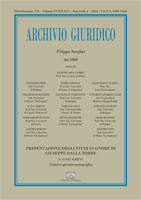 Archivio giuridico n. 2 2016 - numero speciale monografico