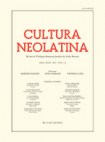 Cultura Neolatina n. 1-2 2017