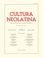 Cultura neolatina n. 1-2 2016