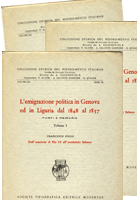 L’emigrazione politica in Genova ed in Liguria dal 1848 al 1857
